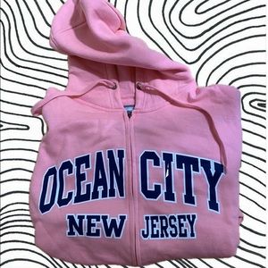 Ocean city New Jersey hooded zip-up sweatshirt